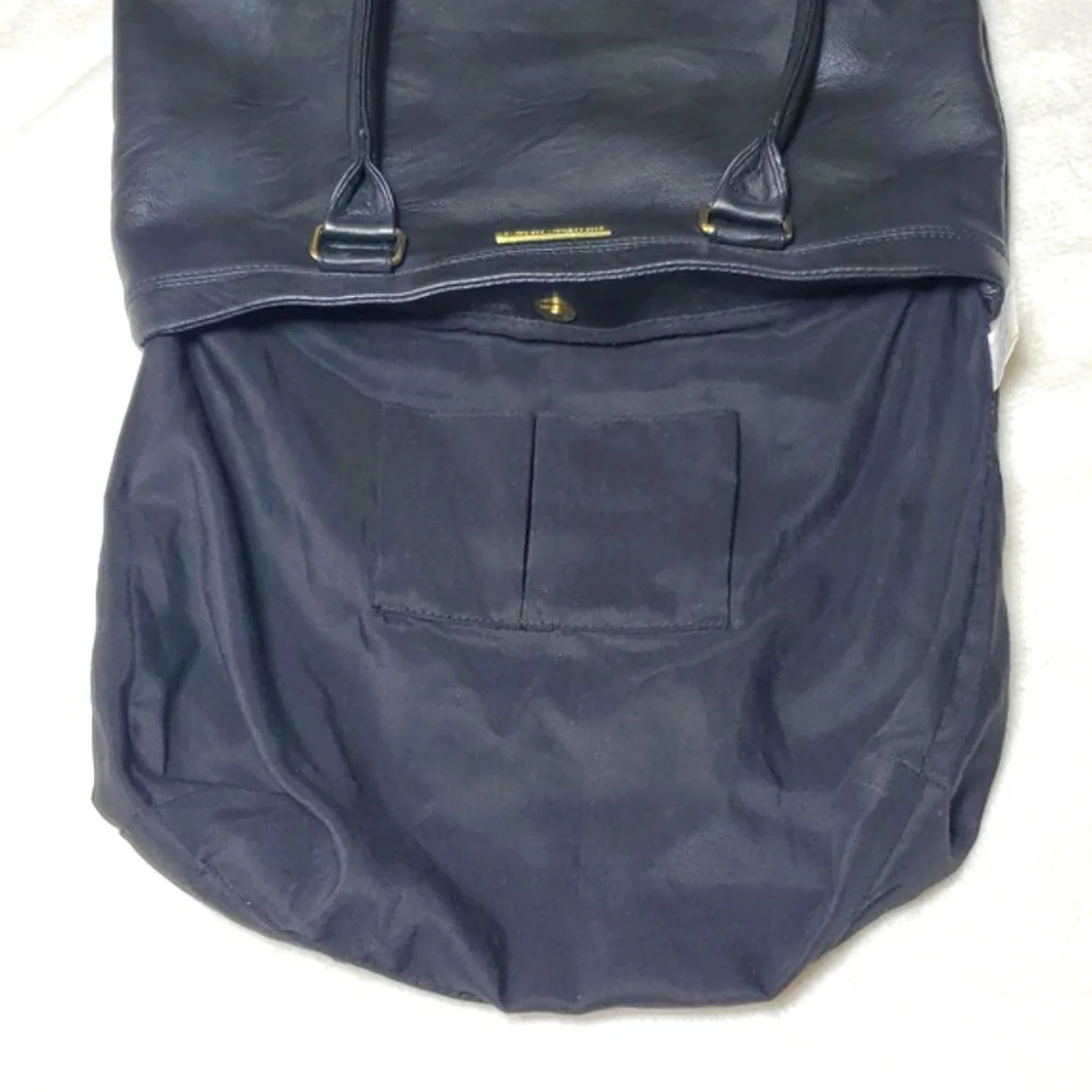 Christian Siriano RockerTote Shoulder Bag - Faux Leather & Gold Studs Accents - Picture 10 of 15